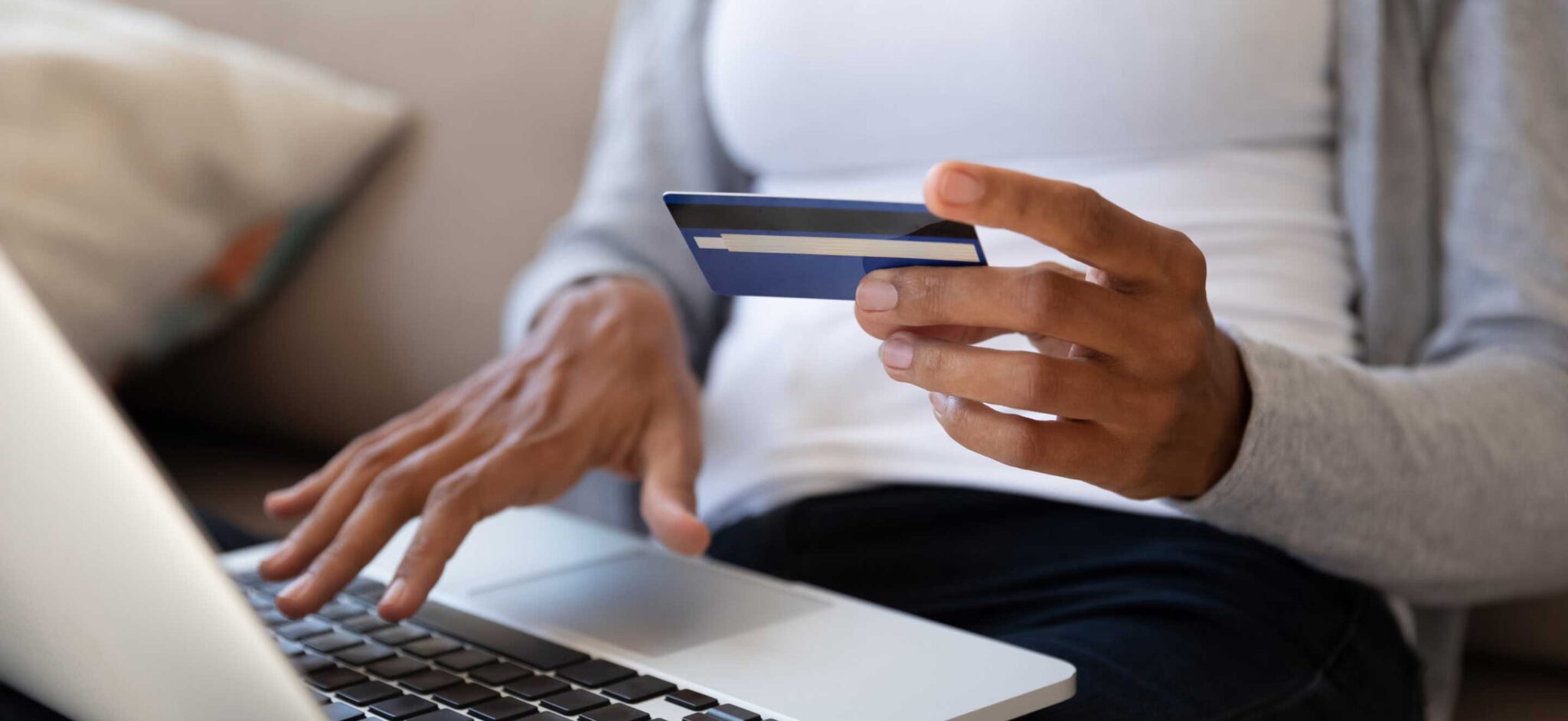 Person looking at ways to accept payments online