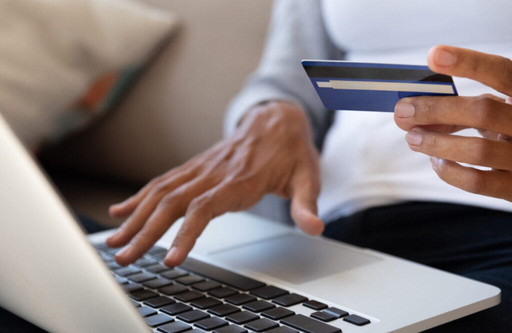 Person accepting payments online