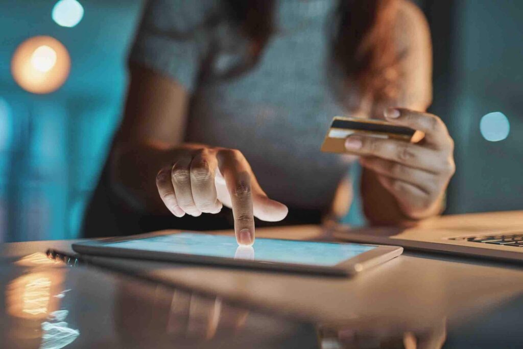 person at desk learning about software providers integrated payments