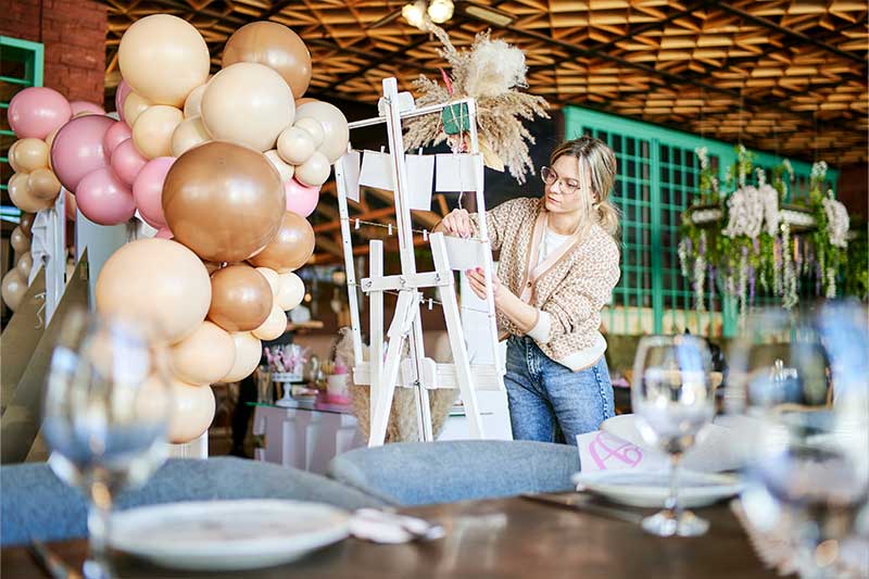 woman preparing a party