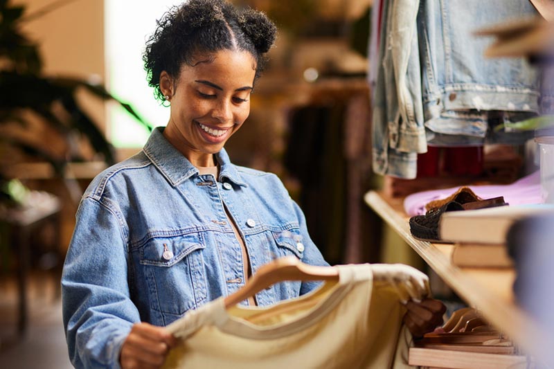 women choosing clothes